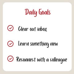 daily goals for your morning routine